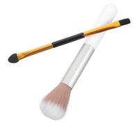 SHINYPASING 2pcs Eyeshadow Brush Highlighter Brush Stylish Double-ended Makeup Tool Easy to Operate Support Long Time Using Women for Professional Beauty Salon Store and Personal Home