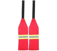 SHINYPASING 2Pcs Kayak Safety Flags with Reflective Red Oxford Fabric Lightweight Foldable Towing Flags for Canoe Sup Visibility and Low Light Safety Accessories