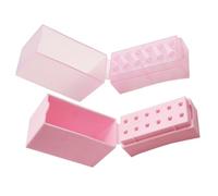 SHINYPASING 2pcs Nail Drill Bits Storage Case 12 Small round Holes Lightweight Plastic Organizer Box for Nail Polishing and Grinding Heads for Personal Home