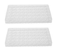 SHINYPASING 2pcs Plastic Lucky Draw Ball Storage Boxes with Lid and Grid Compartment for Charity Voting Game and School Activities, Offering Quick Access and Easy Sorting