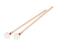 SHINYPASING 2pcs Red Wooden Drum Hammers with Felt Heads, Professional Drum Mallet Stick Accessory for Gentle and Uniform Hammering Sound, Long Lifespan, for Percussion Instrument Beginners