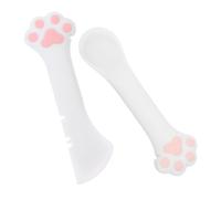 SHINYPASING 2pcs Silicone Cat Food Can Opener and Serving Spoon, Shape Manual Can Opener with Versatile Usage for Cats and Dogs, for Scooping and Mixing Food