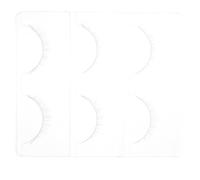 SHINYPASING 3 Pairs White Short Natural Design False Lashes Made of Chemical Fibre, Softer and Comfortable Cosmetic Lashes for Daily Makeup and Halloween Use