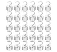 SHINYPASING 30pcs Double Hooked Calibration Weights 5g Each, Iron Metal Lab Precision Mass Set for Accurate Measurements and Secure Weight Placement, for Laboratory and Science Experiments