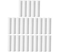 SHINYPASING 30pcs Plastic Storage Tubes Lip Pomade Storage Container 2.64x0.63x0.63 Inch White Pp Material for Homemade DIY People Who Love DIY Lip Balm Tool
