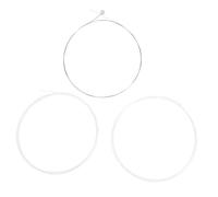 SHINYPASING 3pcs Nylon Balalaika Strings Replacement Set Responsive and Sweet Tone for Professional Balalaika Instrument Accessories in White Colour
