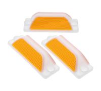 SHINYPASING 3Pcs Rectangular Pavement Reflectors Driveway Markers Waterproof Safety Road Marking Accessories for Vehicles on Roads and Highways Warning Installation Kit Included
