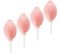 SHINYPASING 4pcs Eyelash Dryer Lash Blower Rubber Air Blowers with One-Way Air Inlet Valve Pink for Removing Fumes from Eye Area, Handheld Lash Extension Tool