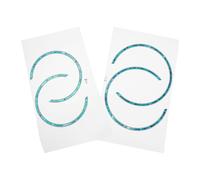 SHINYPASING 4pcs Guitar Decals Inlay Sound Hole Rosette Stickers Delicate Curved Strips Easy to Apply Does Not Damage Guitar Suitable for 38 Inches and 41 Inches