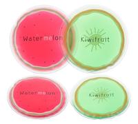 SHINYPASING 4pcs Household Gel Ice Packs Round Reusable PVC Gel Cold Therapy Bags Relieving Stiffness Assorted Colour Portable for Home and Camping