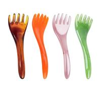 SHINYPASING 4pcs Resin Scalp Massage Comb Five-Claw Handheld Head Massager Tool for Relaxation, Stress Relief and Acupressure, Portable Hair Growth and Scalp Stimulating Device Random Color