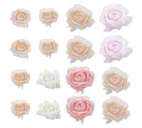 SHINYPASING 50pcs Rose Nail Art Jewelry Plastic Flowers for Nails Decorations Mixed Style Style