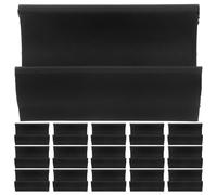 SHINYPASING 50pcs U-shaped Chair Leg Floor Protectors Caps Black Plastic Anti-slip Furniture Pads for Trampoline Stool Table Non-slip Scratch-resistant Glide Covers with Flexible Opening for