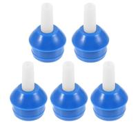 SHINYPASING 5pcs Replacement Solder Sucker Nozzle Tips for Desoldering Pump, Blue Plastic Soft Tip Design Comfortable for Extended Use, for Electronic Repair and Maintenance