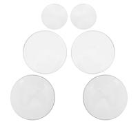 SHINYPASING 6pcs Double Convex Glass Lens Polished Glass with Ground Edges 3cm Diameter Optical Lens for Classroom Demonstrations and Demonstrating Optical Principles Suitable for Students