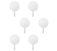 SHINYPASING 6pcs Round Acrylic Plant Label Tags Lightweight Easy to Distinguish White Garden Markers for Flower Beds and Parks