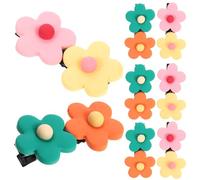 SHINYPASING 8pcs Flower Hair Clips for Women and Girls, Chic Plastic and Resin Barrettes, Strong Grip, Will Not Hurt Hair, for Birthday and Cosplay