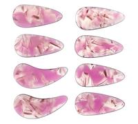 SHINYPASING 8pcs Guzheng Fake Nails Macromolecule Material round Corners Wear Comfortable Supple and Hard Moderate Assorted Color Finger Picks for Playing Guzheng and Sending as A Random Color