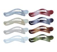 SHINYPASING Acrylic Hair Clips Stable to Use and Comfortable to Wear 8pcs for Thick Hair Random Color Suitable for Long and Curly Accessory for Washing Your Face Or Taking A Bath