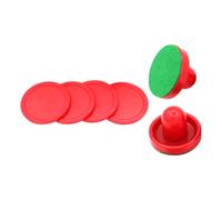 SHINYPASING Air Hockey Pucks and Pushers Replacement Set Red Resin round Ice Hockey Part Accessories for Game Room and Family Game Night
