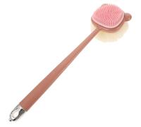 SHINYPASING Back Scrubber Long Handle 2 Pack Dual-Sided Bath Brush Silicone Plastic Exfoliating Gentle Cleansing Stylish Shower Body Scrub for Daily Use and Sensitive Skin