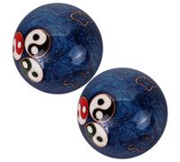 SHINYPASING Baoding Hand Exercise Balls 42mm Cloisonné Enamel Fitness Massage Balls for Hand Therapy Stress Relief, Feng Shui Meditation Tool for Seniors and Women in Box