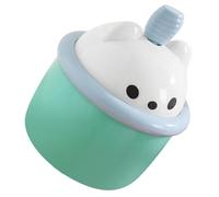 SHINYPASING Bear-shaped Face Foams Maker Cup with Easy-to-grip Handle Abs Material Creates Rich Lather Green Colour for Daily Routine Bathroom Decor