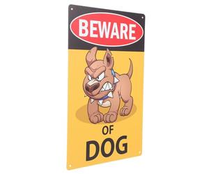 SHINYPASING Beware of Dog Sign Iron Warning Plaque with Words and Pattern for Garden Courtyard Safety and Caution
