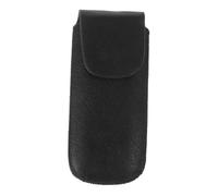 SHINYPASING Blues Harmonica 10-Hole Portable Leather Storage Box Black Drop-Proof Holder for Travel and Beginners