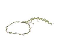 SHINYPASING Boho Floral Headband for Women and Brides Featuring White Artificial Flowers and Soft Hemp Rope, Hand-assembled Comfortable Wreath for Spring Outdoor Scenery and Festival Hair