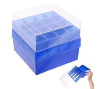 SHINYPASING Centrifuge Tube Freezer Storage Box Plastic 50ml Rack with Lid Space-saving Tube Reference and Identification for Laboratory Scientific Research