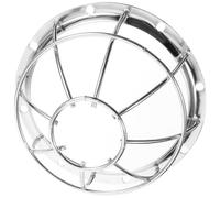 SHINYPASING Detector Bracket Cover Guard Cage Protective Cover Adjustable Base Silver Iron Wire Mesh for Added Security and Easy Installation in High-risk Environments and Home, Fits 106-132mm