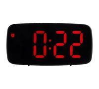 SHINYPASING Digital Alarm Clock and Multi-function Display Elegant Black Abs Material with Large LED Numbers Powered by 3 X Aaa Suitable for Home Bedside Desk Decoration and Office Use
