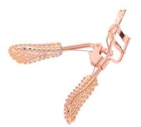 SHINYPASING Ergonomic Metal Plating Eyelash Curler with Rubber Grip for No Pulling, Eye Lashes Curling Tool for Women Makeup Application