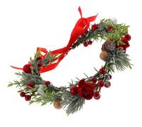 SHINYPASING Flower Wreath Headband with Leaf, Cloth Women Headdress, Decorative and Comfortable to Wear, for Wedding or Cosplay, Chic Fairy Costume Accessory