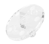 SHINYPASING Glass Agate Pedestal Display Stand for Crystal Balls and Decorative Crafts with Chinese Style Simple Design and White Colour, for Home Décor and Stone Storage