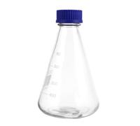 SHINYPASING Glass Conical Reagent Bottle Erlenmeyer Flask Laboratory Tool Glass with Screw Cap 1000ml 8.25 X 5.11 X 1.97 Inch Simple and Generous Appearance for Research and Life Science
