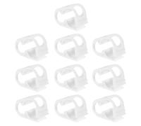 SHINYPASING Hose Valves Press to Stop and Release to Start Flow 10 Pcs White Plastic with Easy Single Hand Operation for Bottle Filling and Siphoning Tubes and Hoses