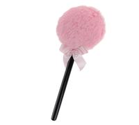 SHINYPASING Large Fairy Wand Fluffy Powder Puff with Long Handle for Body and Face, Plush Lollipop-shaped Cosmetic Applicator with Cute Bow Design, Versatile Usage for Daily Makeup and Stage