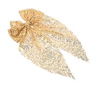 SHINYPASING Large Gold Sequin Bow Hair Clip for and, Giant Grosgrain Alligator Clip Hair Accessory, Decorative Sparkly Headwear for Women and Teens