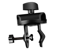 SHINYPASING Microphone Arm Desk Mount Clips 19mm Metal Mic Boom Arm Clamp with Rotating Plate Ergonomic Knob 360 Degree Rotation Black for Band Practices and Speeches