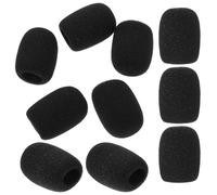 SHINYPASING Microphone Crisp Sound 10pcs Protective Covers Lightweight Sponge Material and for Black Microphone Soft Covers for Wireless Headset Conferences and Trade Shows