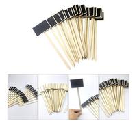 SHINYPASING Mini Blackboard Signs 20 Pcs Wooden Chalkboard Picks with Sticks for Restaurant Menu Labels and Plant Markers