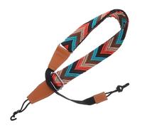 SHINYPASING No-Drill Adjustable Ukulele Strap 21-26 Inch Jacquard Woven Shoulder Belt with Double J Hook for 21" 23" 26" Ukulele Comfortable Crossbody Accessory for Travel and Performance