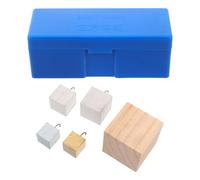 SHINYPASING Physics Teaching Density Cubes Set - Aluminum, Copper, Iron, Wood Blocks for Mass and Volume Measurement - Small Cube Density Blocks for Science Education and Classroom Experiments