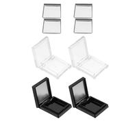 SHINYPASING Plastic Eyeshadow Box Empty Cosmetics Sub Box Practical Travel Carrying Container with Iron Details for Travel Carrying