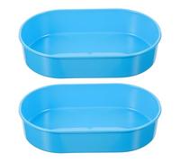 SHINYPASING Plastic Pill Dispenser Tray in Blue for Medicine and Pills 2pcs with Convenient Storage and Easy to Clean Features for Hospitals and Travel Use
