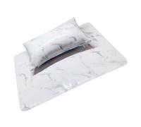 SHINYPASING Pu Nail Art Hand Pillow Set for Nail Salon Comfortable Manicure Hand Rest Cushion with Marble Pattern Easy to Carry and Protect Tabletop
