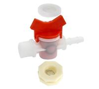 SHINYPASING Rabbit Water Feeder Connector Kit with Sturdy Plastic Barb Ball Valve and Washer for 5/16 Inch Hose, Easy Installation Accessory for Animal Cage Waterers