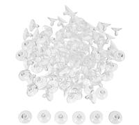 SHINYPASING Small Suction Cups with Strong Hold and Space Saving Size 100pcs 19mm PVC Mini Suction Pads for Glass Table Tops and Windows for Organizing Décor Pieces and Window Corners